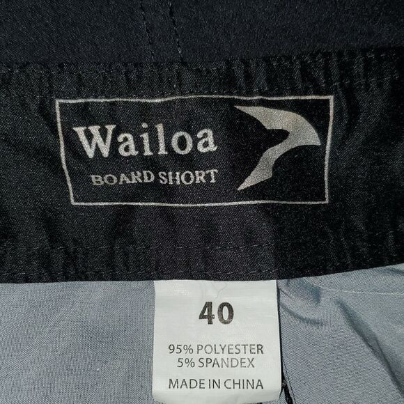 Wailoa Hawaii Islands Tribal Ulua Fish and Dagger Board Shorts 40 - Picture 8 of 8